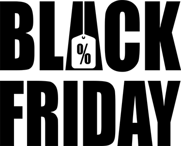 Black friday vinyylimatto yksinkertainen valkoinen tausta - Tenstickers