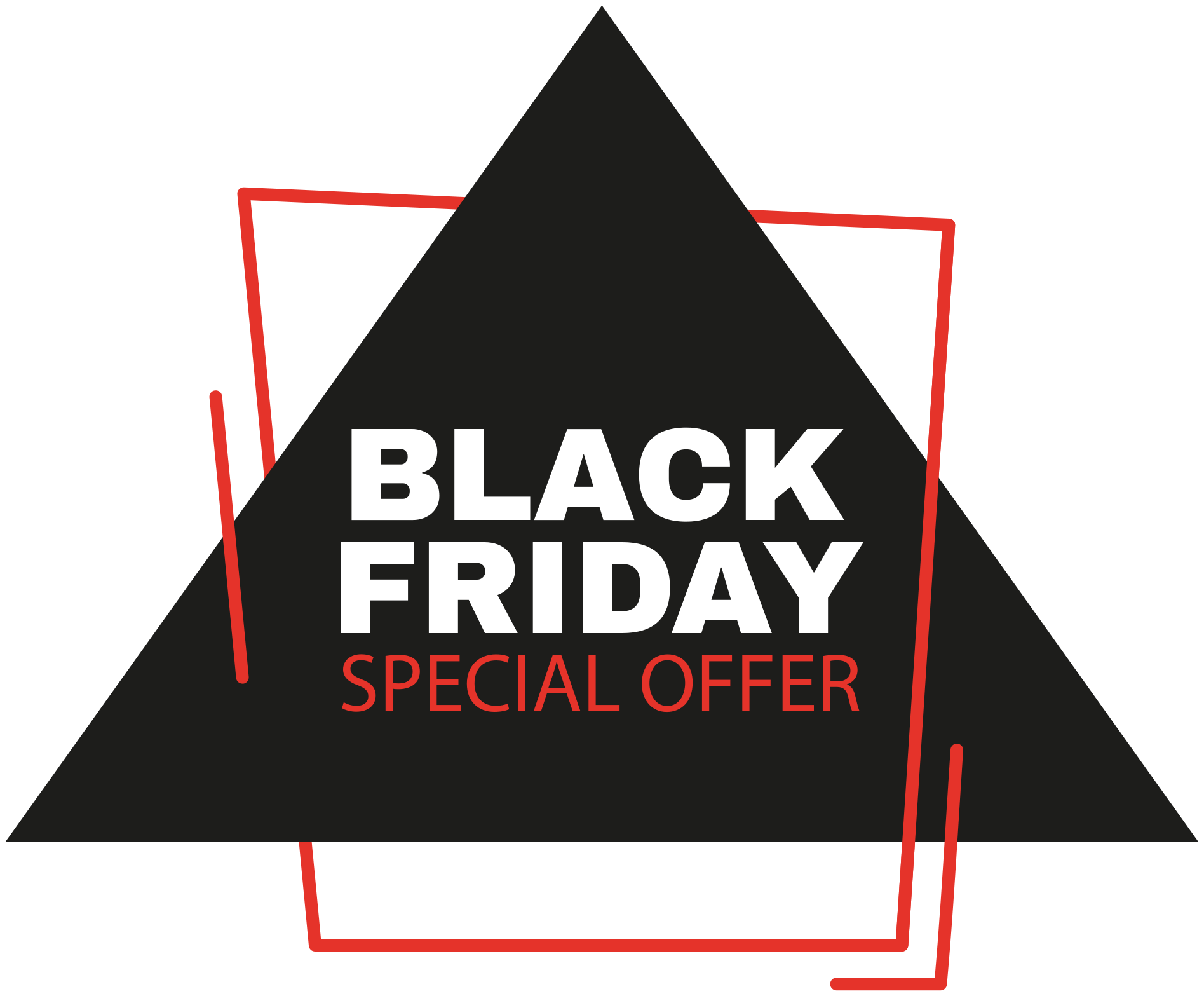 Black friday kyltti vinyylimatto - Tenstickers