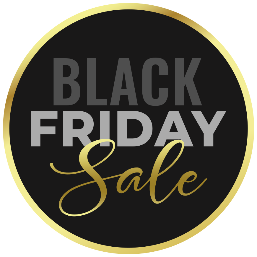 Black friday vinyylimatto kultainen tausta - Tenstickers