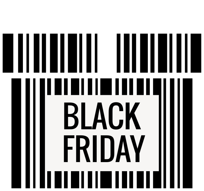 Black friday koodiraita vinyylimatto - Tenstickers