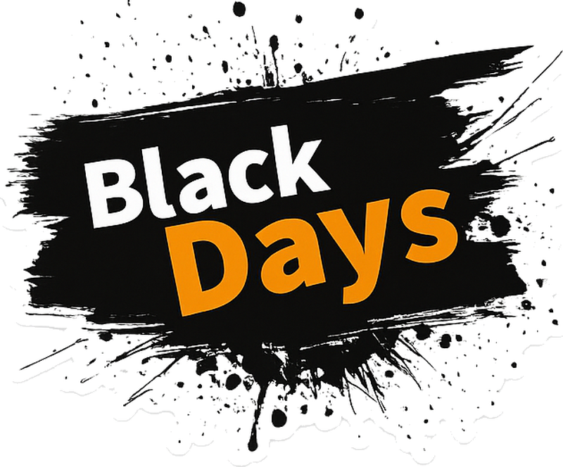 Mustavalkoinen black friday vinyylimatto - Tenstickers