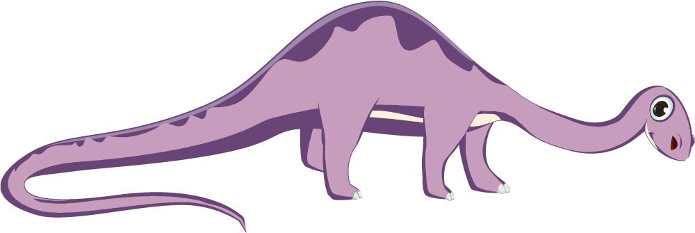 Ystävällinen pitkän kaulan dinosaurus vinyylimatto - Tenstickers