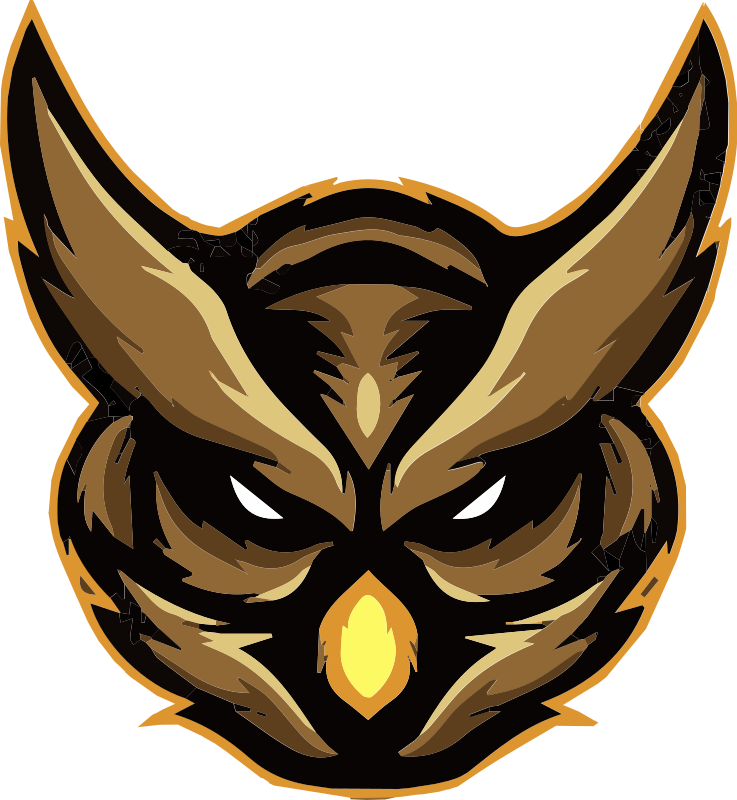 Vahva pöllö embleemi eläin vinyylimatto - Tenstickers