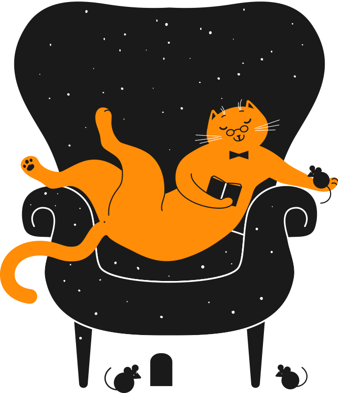 Kissa ja hiiri eläin vinyylimatto - Tenstickers