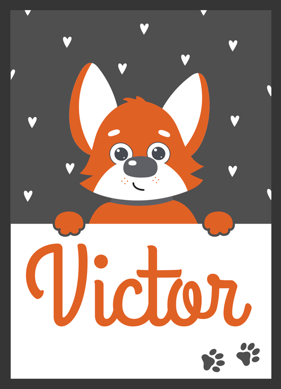 Koiranlapsetjulisteennimelläeläinvinyylimatto - Tenstickers