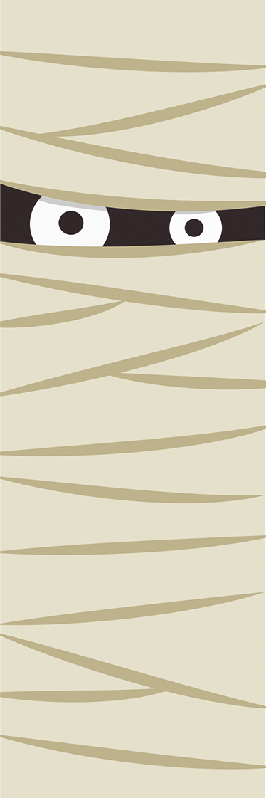 Halloween vinyylimatto muumion silmät - Tenstickers