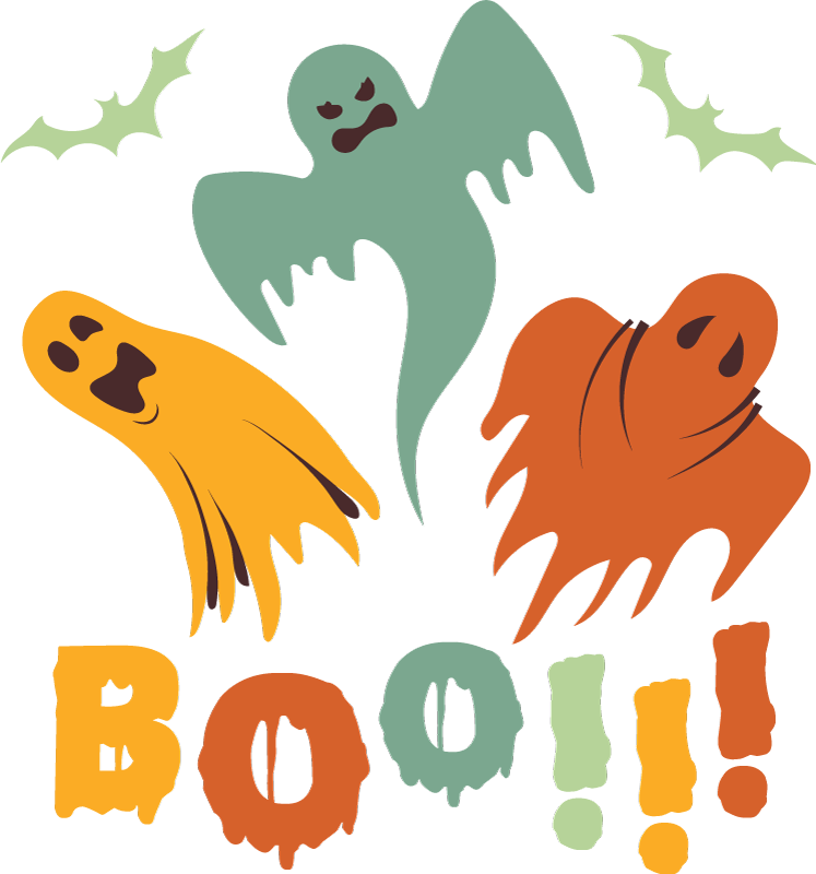 Halloween vinyylimatto kummitus boo - Tenstickers