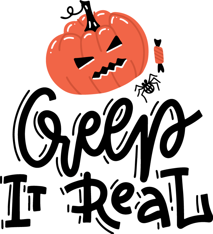 Halloween vinyylimatto kummitteleva kurpitsasuunnittelu - Tenstickers