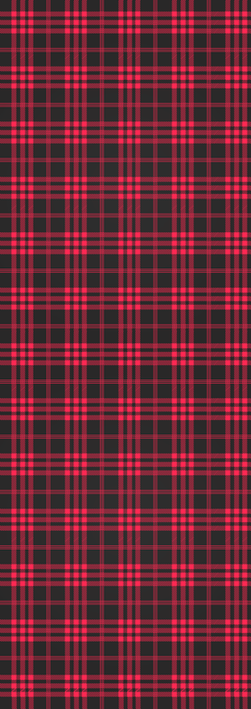 Jouluinen vinyylimatto tartan-kuvio jääkaappiin - Tenstickers