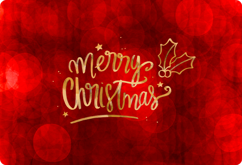 Jouluinen vinyylimatto punaisella joulutervehdyksellä - Tenstickers