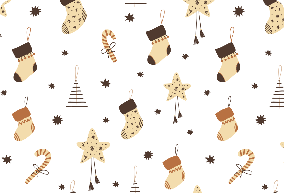 Jouluinen vinyylimatto kimaltava lahjakuvio - Tenstickers