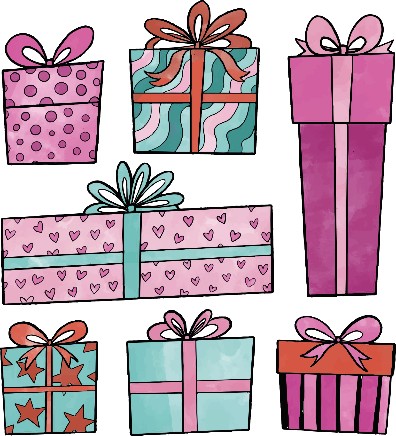 Jouluinen vinyylimatto lahjasetti - Tenstickers