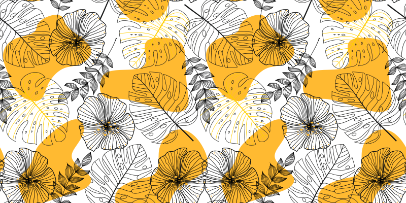 Kukkakuviollinen vinyylimatto - Tenstickers