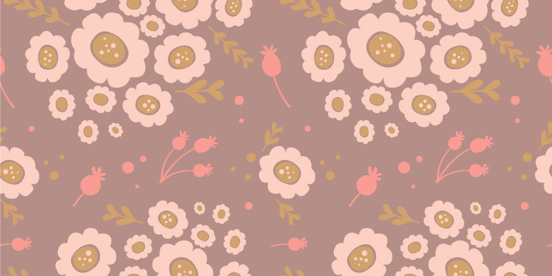 Pastellivärinen kuviovinyylimatto - Tenstickers