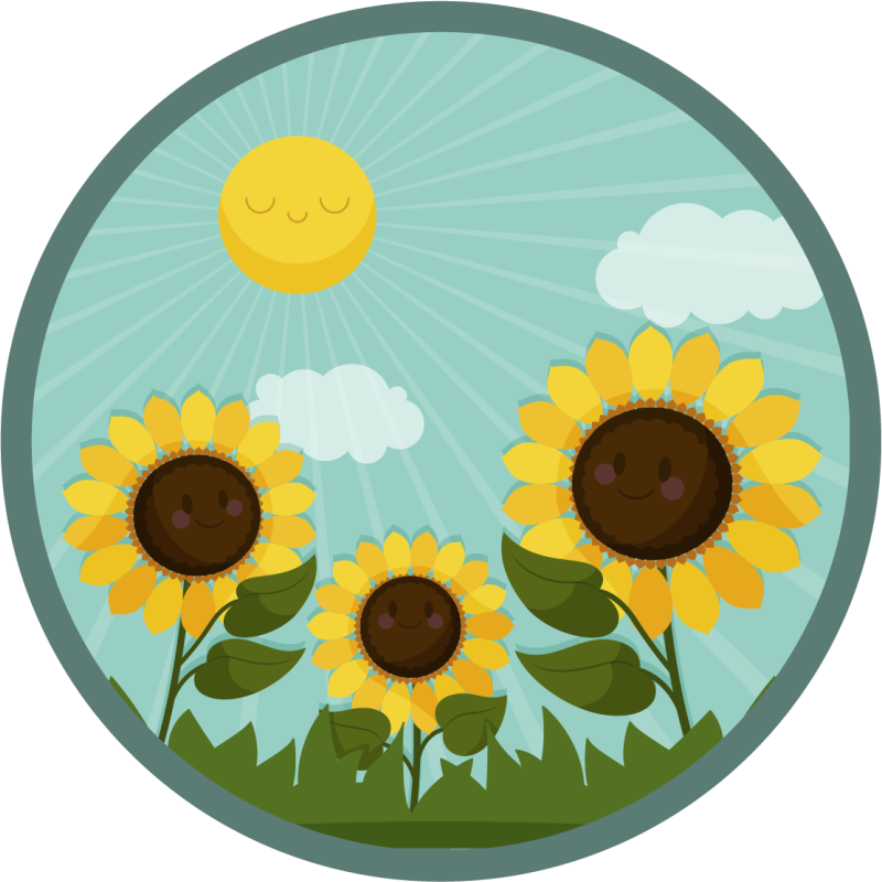 Kukkia auringossa vinyylimatto - Tenstickers
