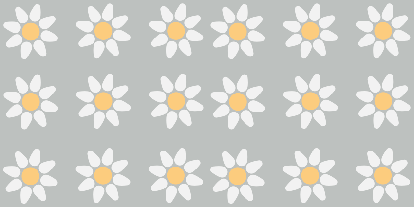 Kukka vinyylimatto päivänkakkara kuvio - Tenstickers