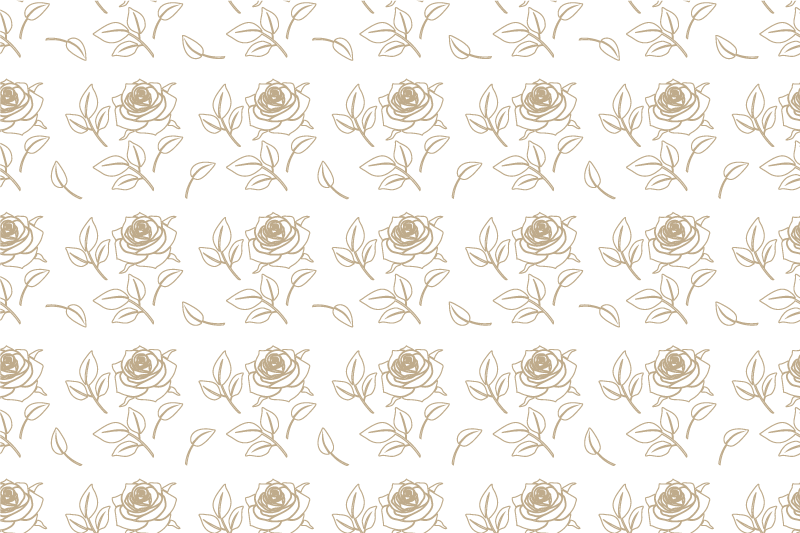 Kukallinen vinyylimatto vaaleanbeige taustakuviolla - Tenstickers