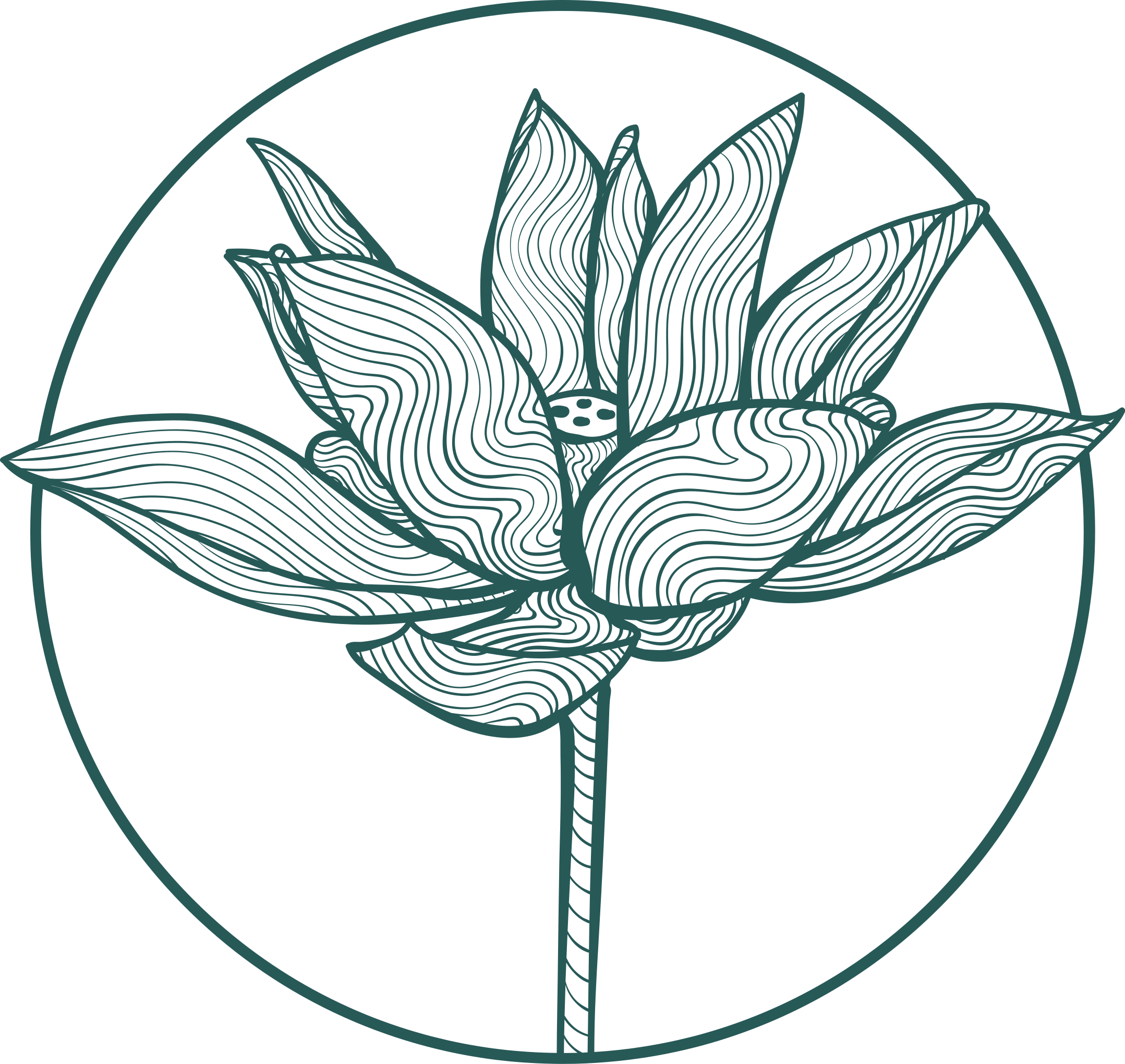 Lotuskukka vinyylimattoillustratio - Tenstickers