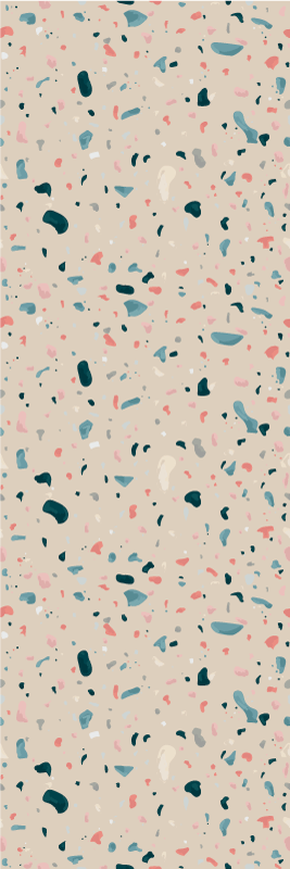 Käsinmaalattu terrazzo-kuvio keittiön vinyylimatto - Tenstickers