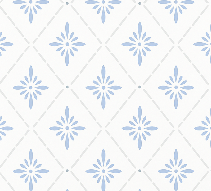 Sinivihreät rombilaattamatotkeittiönvinyylimatto - Tenstickers