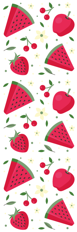 Erilaiset hedelmäkuviot keittiön vinyylimatto - Tenstickers