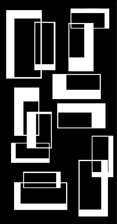 Kylpyhuoneen vinyylimatto minimalistiset suorakulmiot - Tenstickers