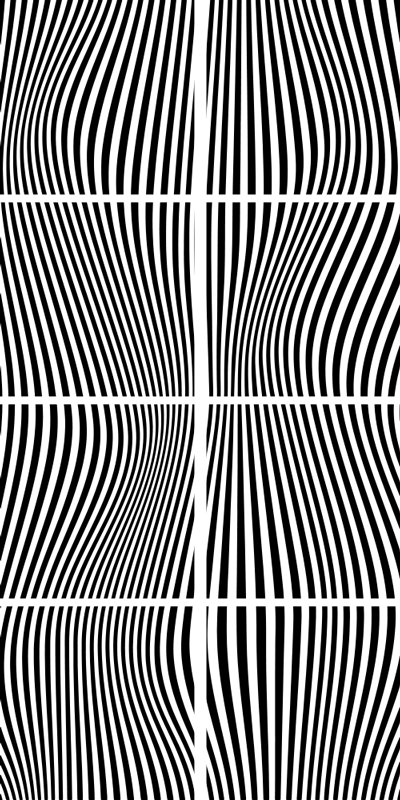 Aaltoilevat neliöt kylpyhuoneen vinyylimatto - Tenstickers