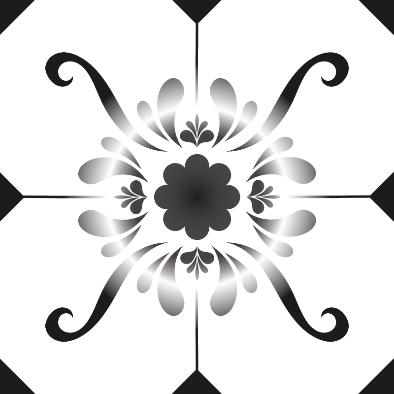 Kylpyhuoneen vinyylimatto laatta-kuvioilla - Tenstickers