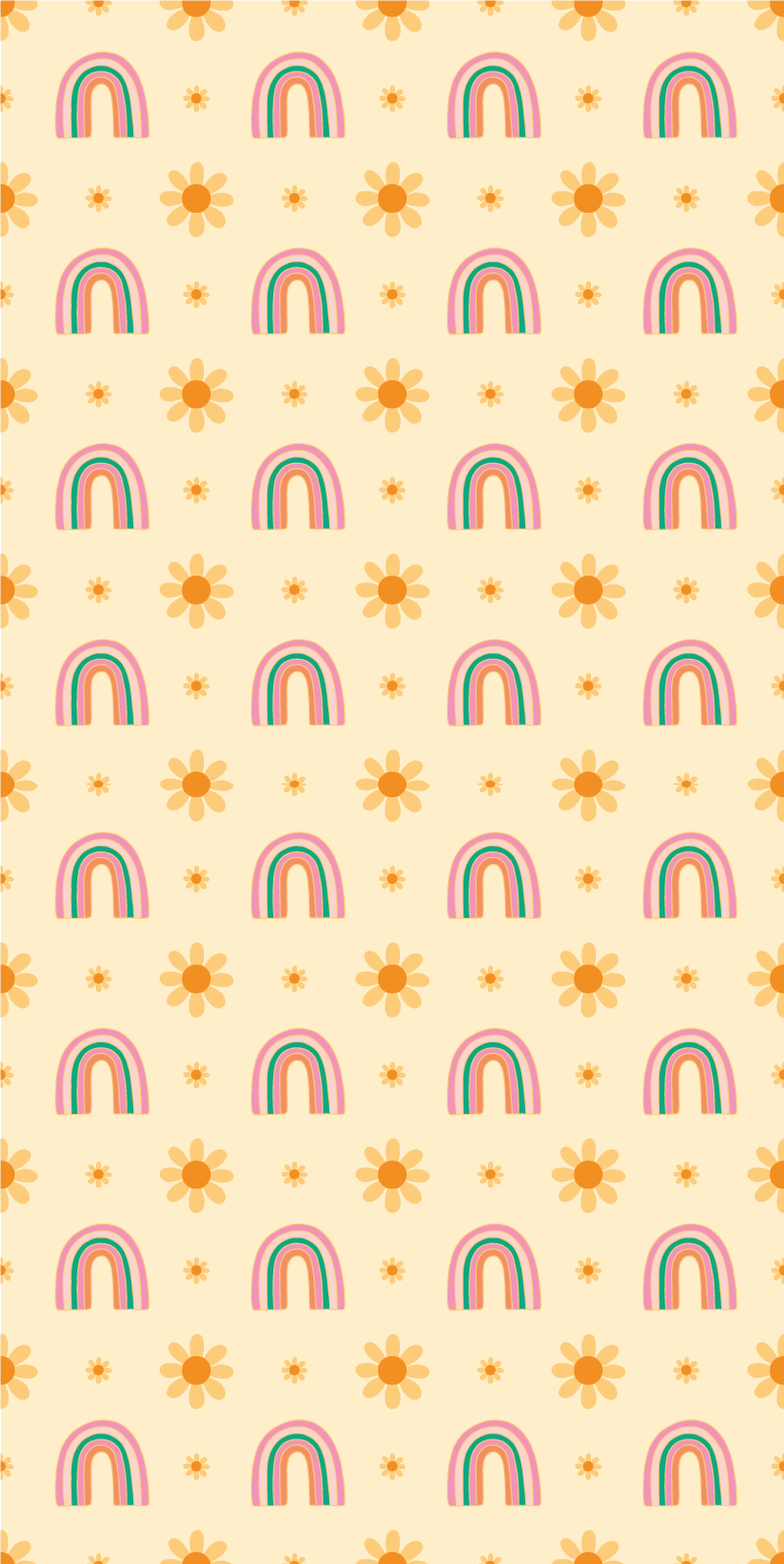 Kukat ja sateenkaaret vinyylimatto - Tenstickers