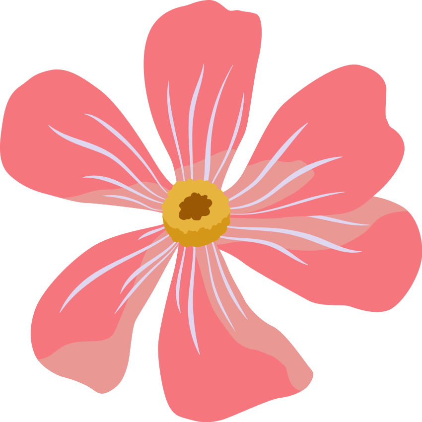 Vaaleanpunainen kukkakuosiset vinyylimatto - Tenstickers
