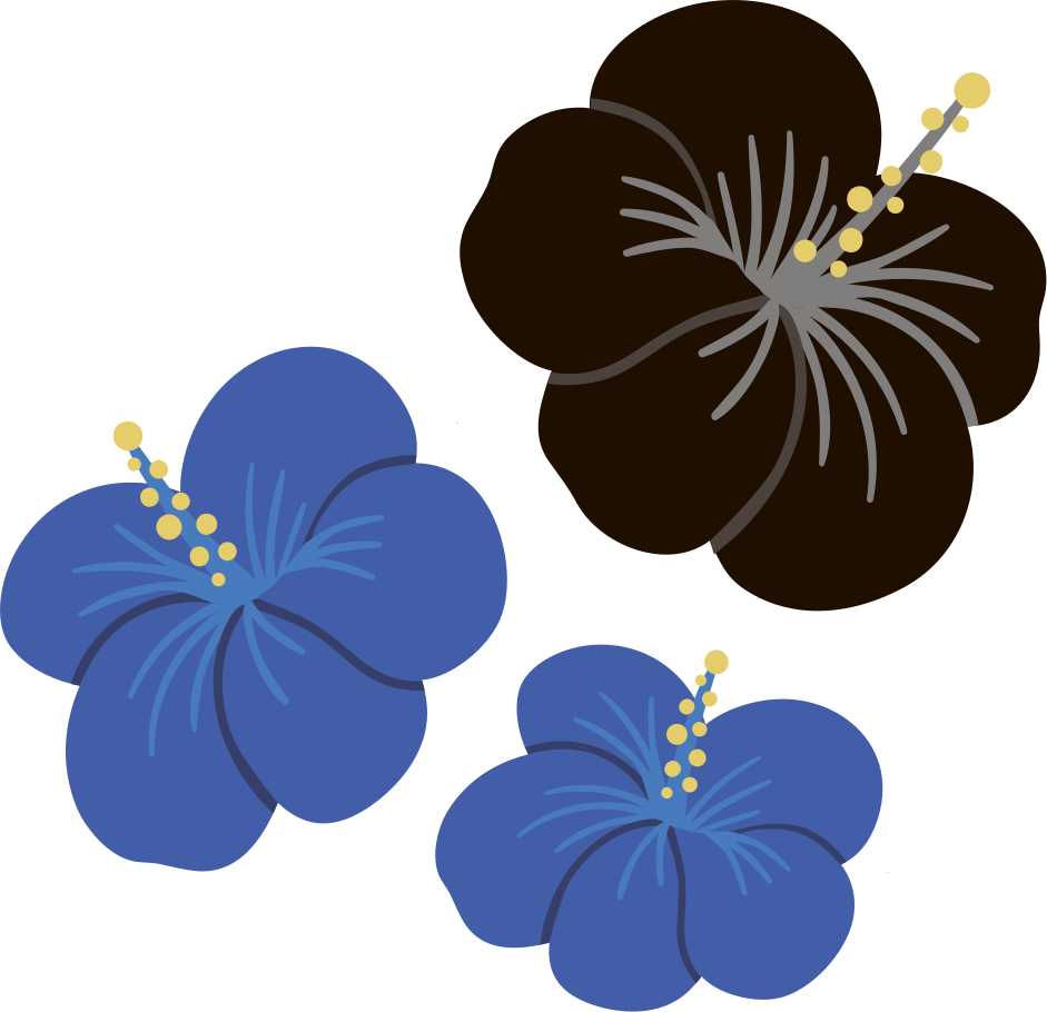 Hibiskuskukkakuvioinen vinyylimatto - Tenstickers