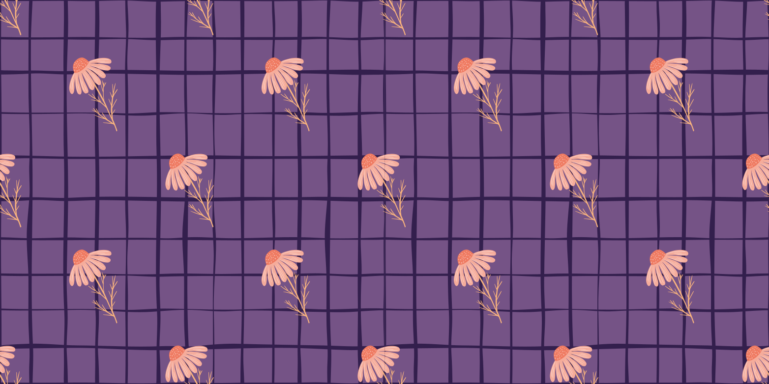 Purppura kukkakuosi vinyylimatto - Tenstickers