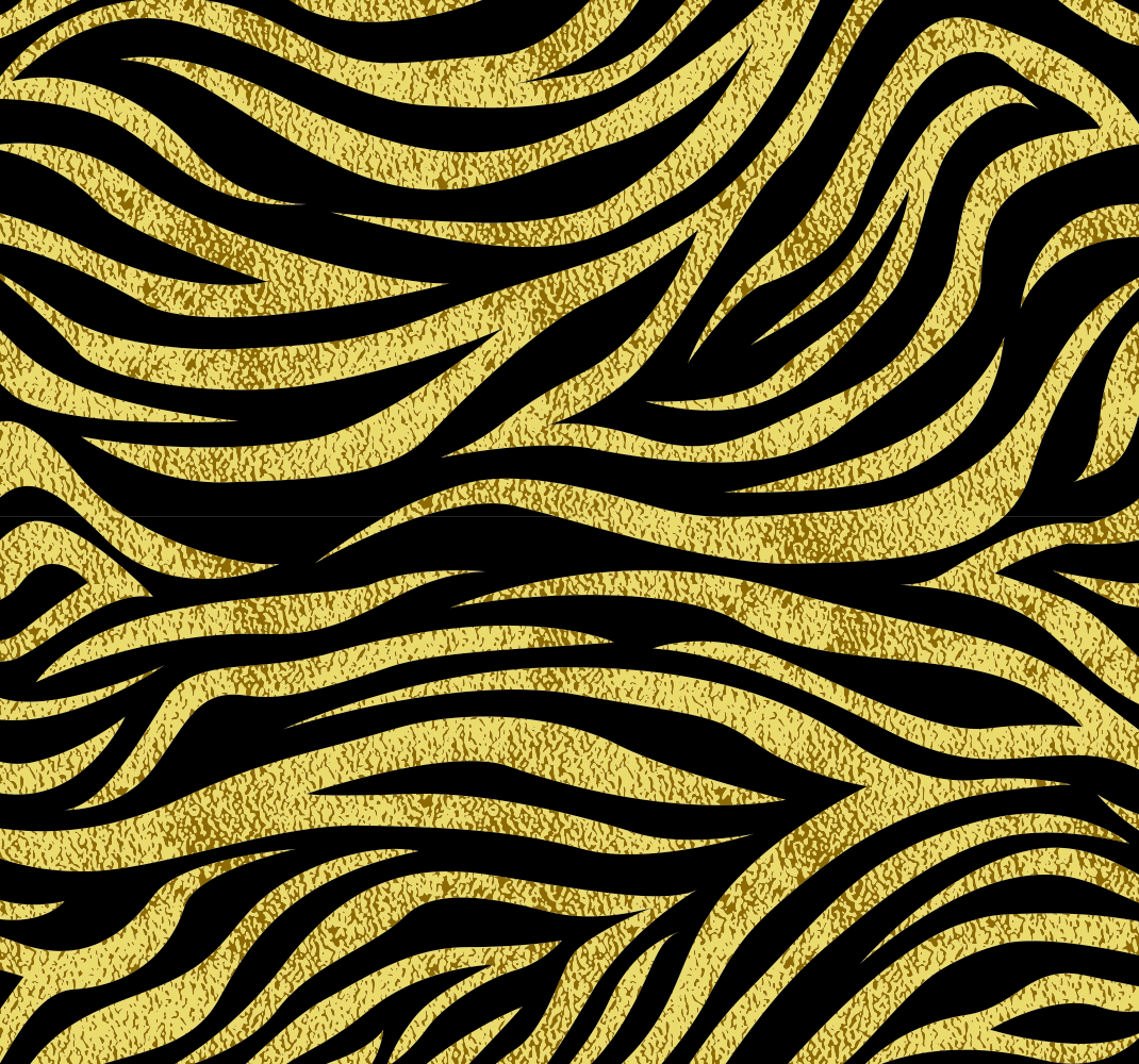 Kultainen seeprahkakuviollinen eläinvinyylimatto - Tenstickers