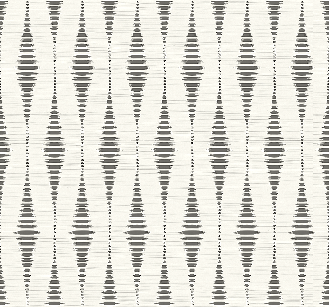 Rabaul ikat harmaa ja beige geometrinen vinyylimatto - Tenstickers