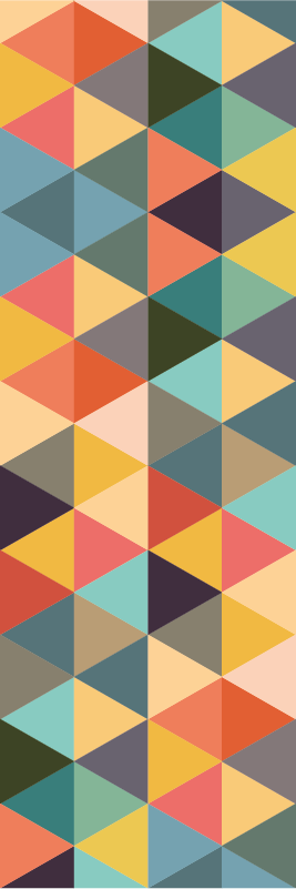 Moniväriset geometriset kuviot vinyylimatto - Tenstickers