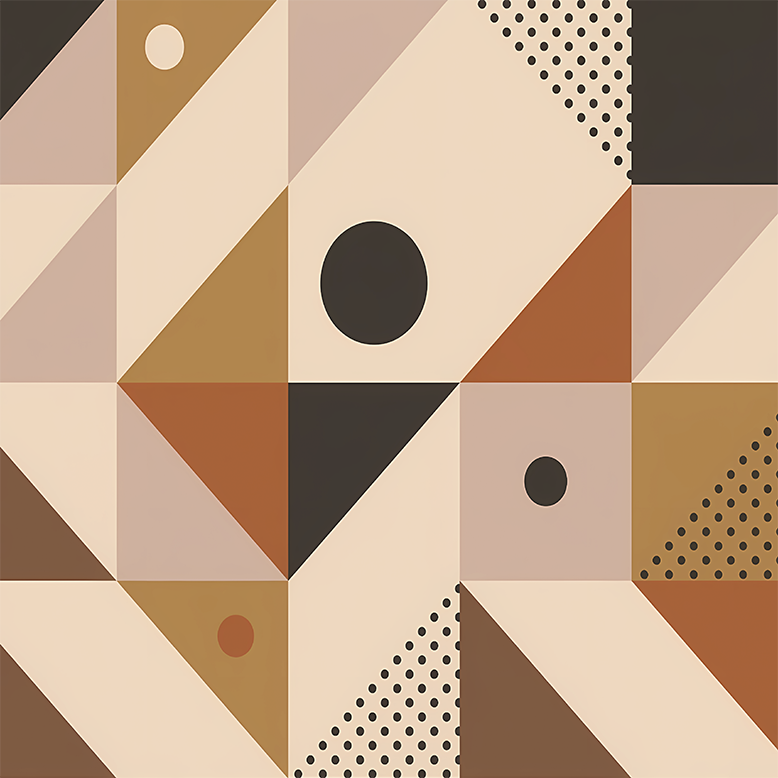 Ruskea palapeli geometrinen vinyylimatto - Tenstickers