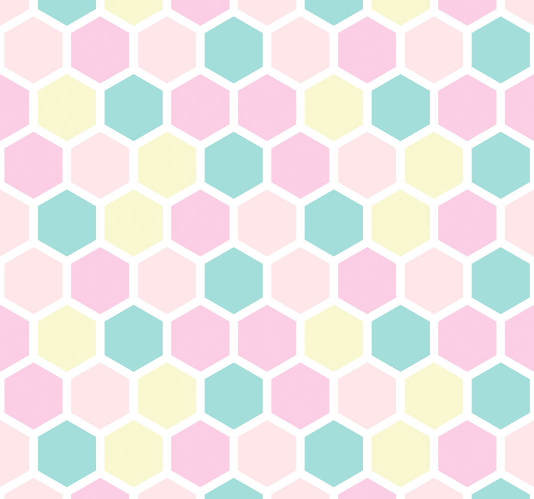 Geometrinen vinyylimatto pastelliväreillä - Tenstickers