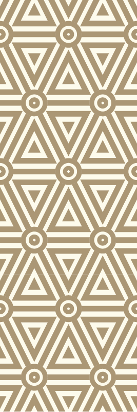 Geometrinen vinyylimatto retrotyylillä - Tenstickers