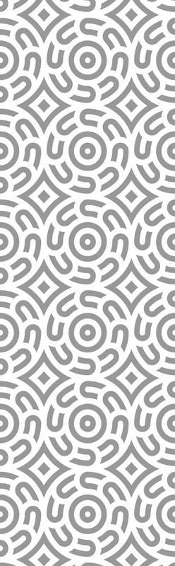 Valkoinen geometrinen kuvio ympyröillä vinyylimatto - Tenstickers