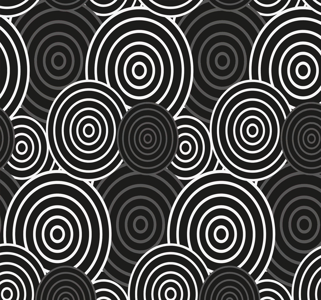 Musta ympyrä taustalla geometrinen vinyylimatto - Tenstickers
