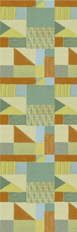 Patchworkvärikäs kolmio geometrinen vinyylimatto - Tenstickers