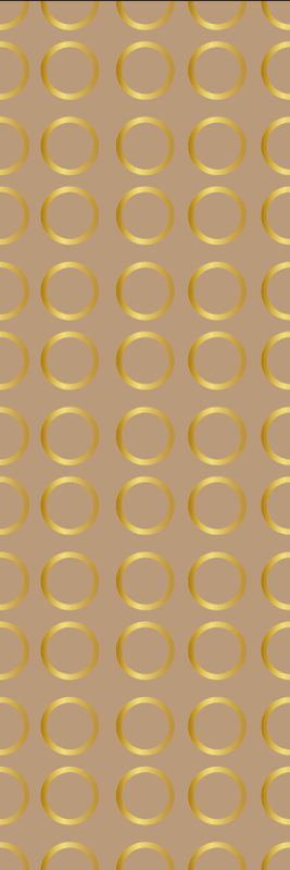 Geometrinen vinyylimatto kultaisilla ympyröillä - Tenstickers