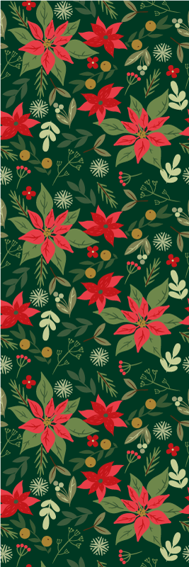 Jouluinen vinyylimatto joulukoristeet lehdistä - Tenstickers