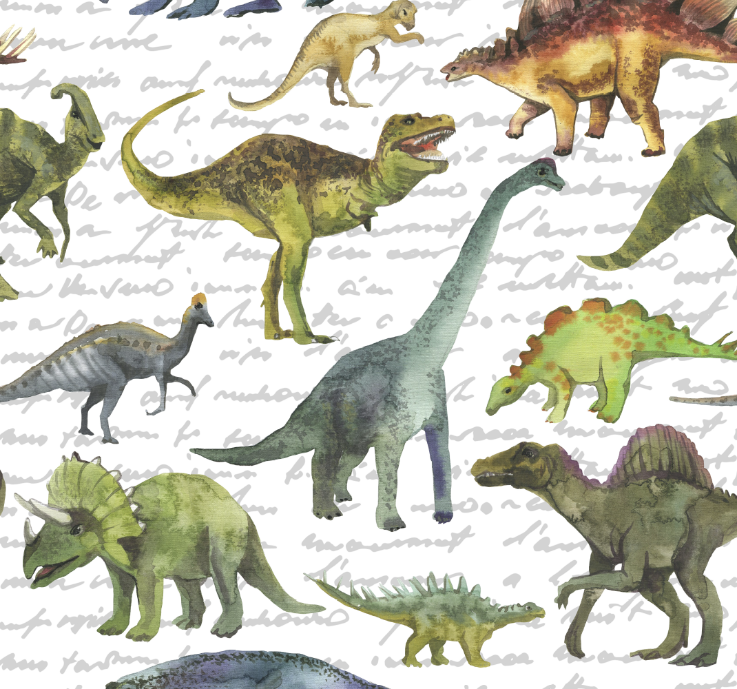 Vinyylimatto makuuhuoneeseen realistisilla dinosauruksilla - Tenstickers