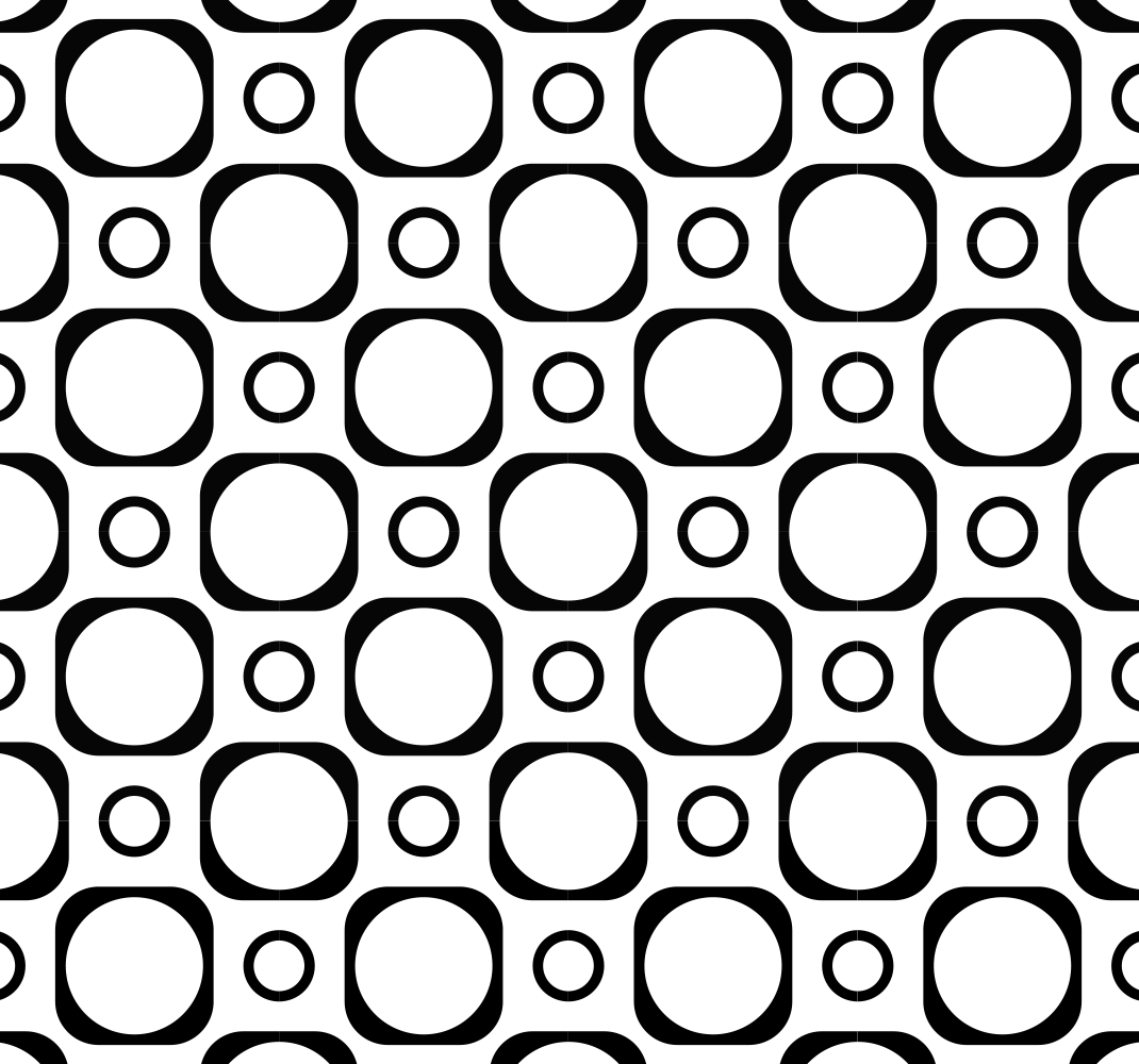 Vinyylimatto makuuhuoneeseen mustavalkoisilla laatoilla - Tenstickers