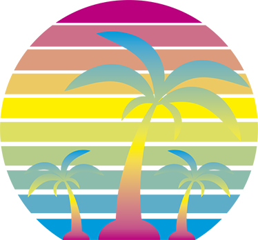 80-luvun vintage-aurinko luonto vinyylimatto - Tenstickers