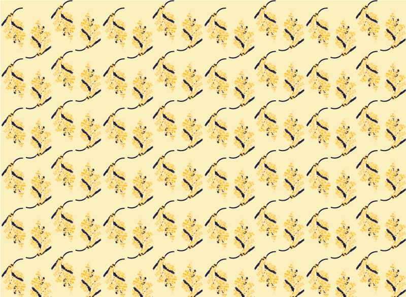 Mimosan kuviot luonto vinyylimatto - Tenstickers