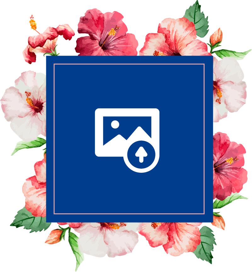 Hibiskuksen kukkakuosi vinyylimatto - Tenstickers