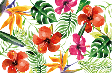 Kukka vinyylimatto monstera tarra - Tenstickers