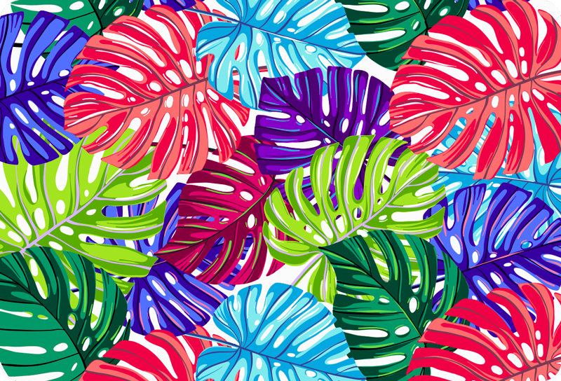 Monstera trooppinen kukka vinyylimatto - Tenstickers